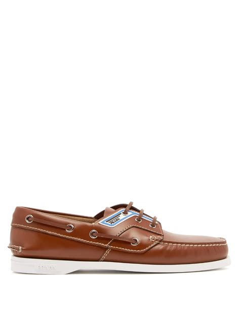 prada leather deck shoes|prada men's formal shoes.